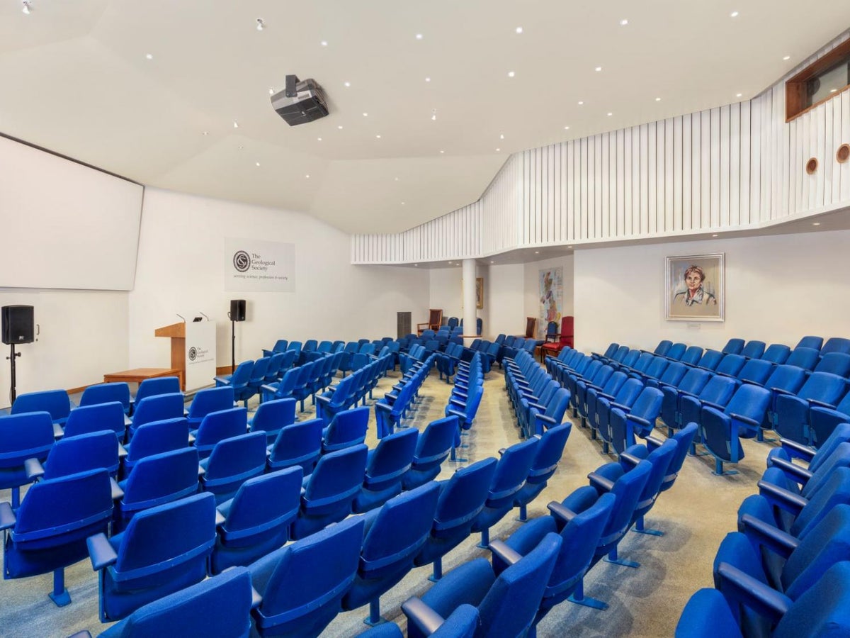 large conference room / auditorium at the Geological Society in Mayfair