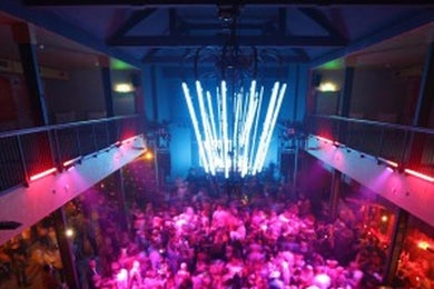 Industrial and opulent ball room