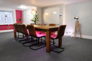 Purple meeting room